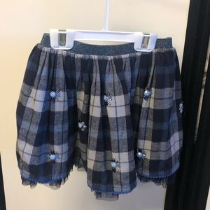 Girls Monsoon Plaid skirt